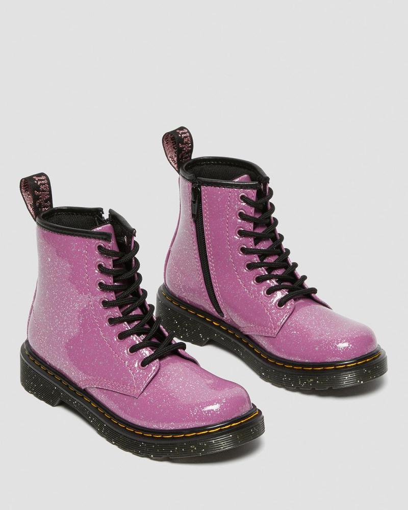 Pink Kids' Dr Martens Junior 1460 Glitter Lace Up Boots | CA 677SGL